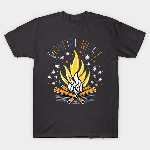 Bonfire night colourful sparkly firework fire T-Shirt by Edgi